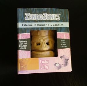 ZendoZones citronella burner Luau Lilly 3 pack